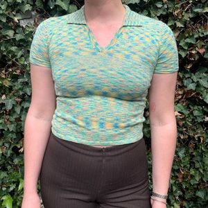 Vintage Cross Dyed 70s Collared Shirt